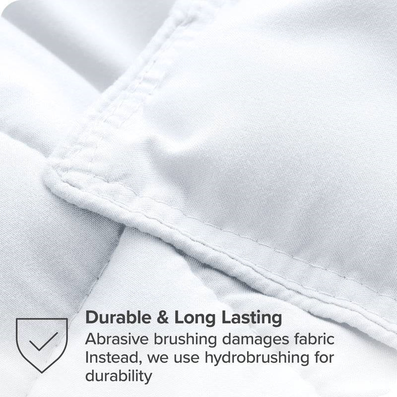 King/Cal King size Super Soft Microfiber Down Alternative Comforter Set White-4