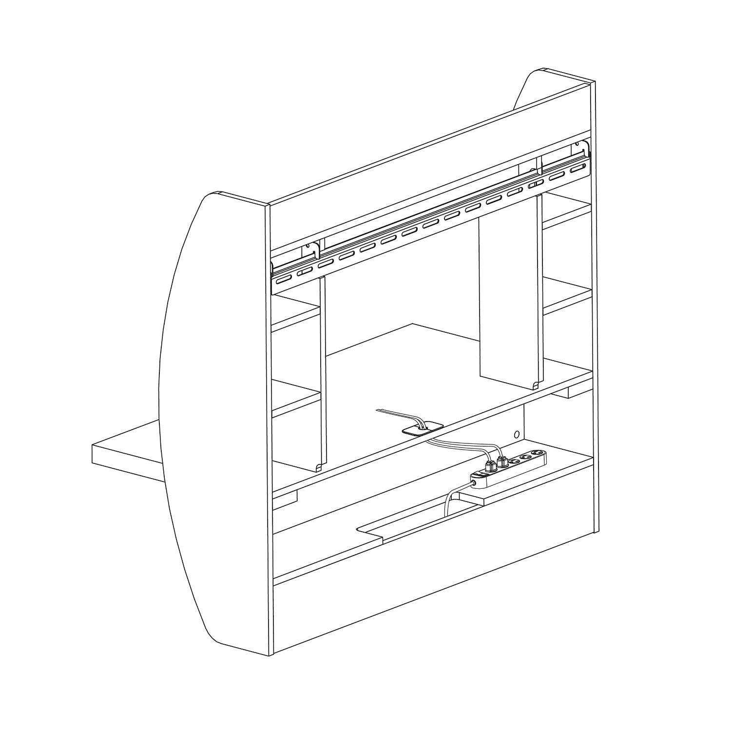 White Wall-Mounted Modern Space Saving Laptop Computer Desk-4