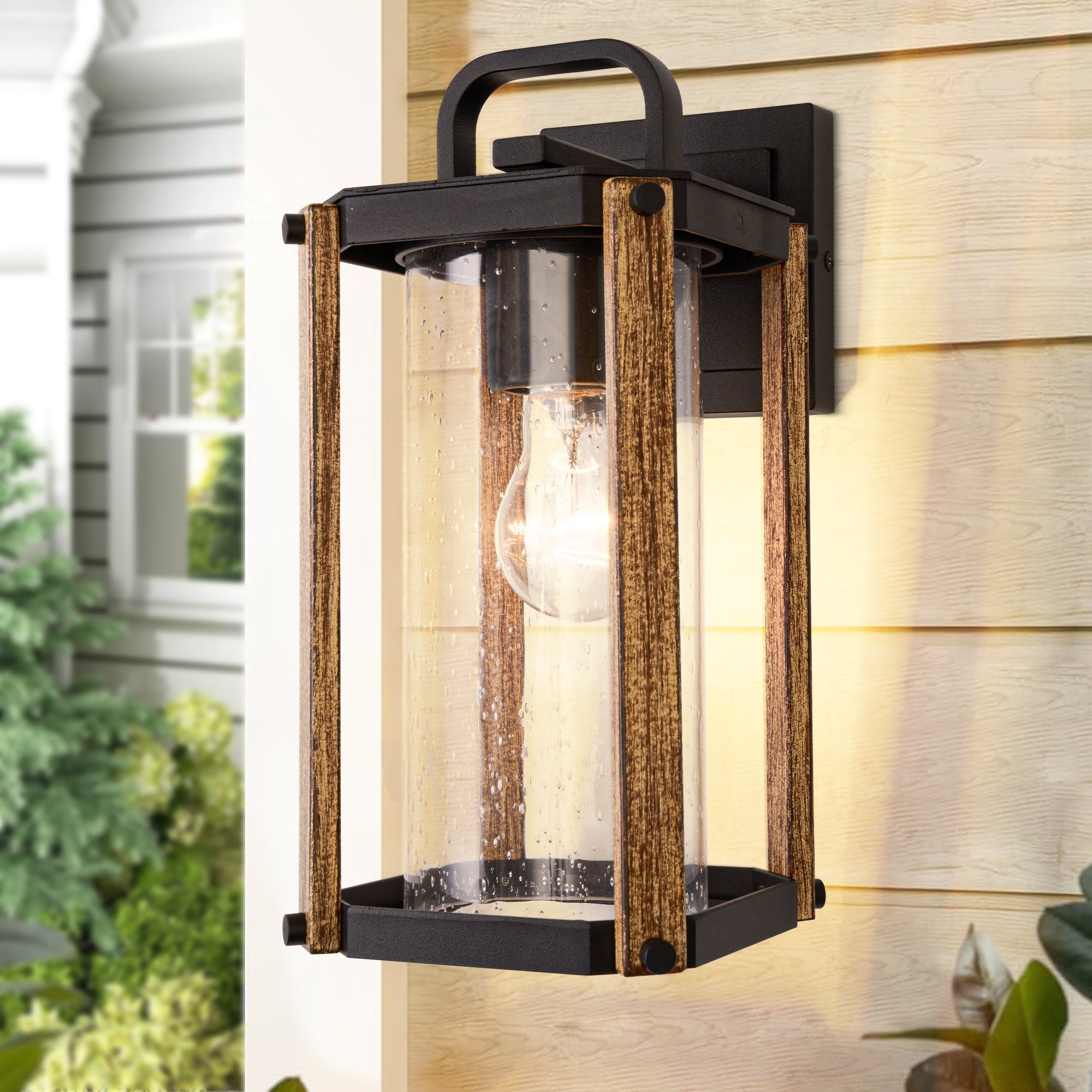 Outdoor Wood Grain Porch Lights-0