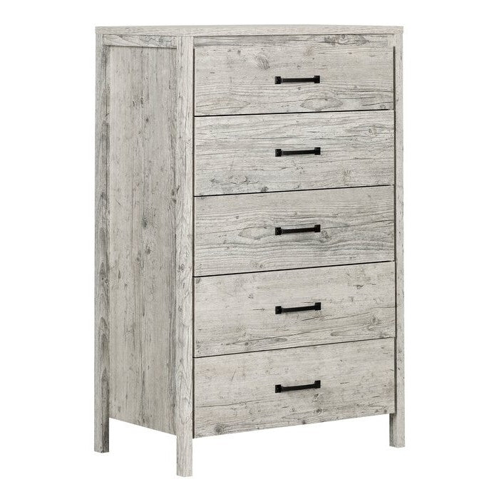 Modern Washed Pine 5 Drawer Storage Chest-0