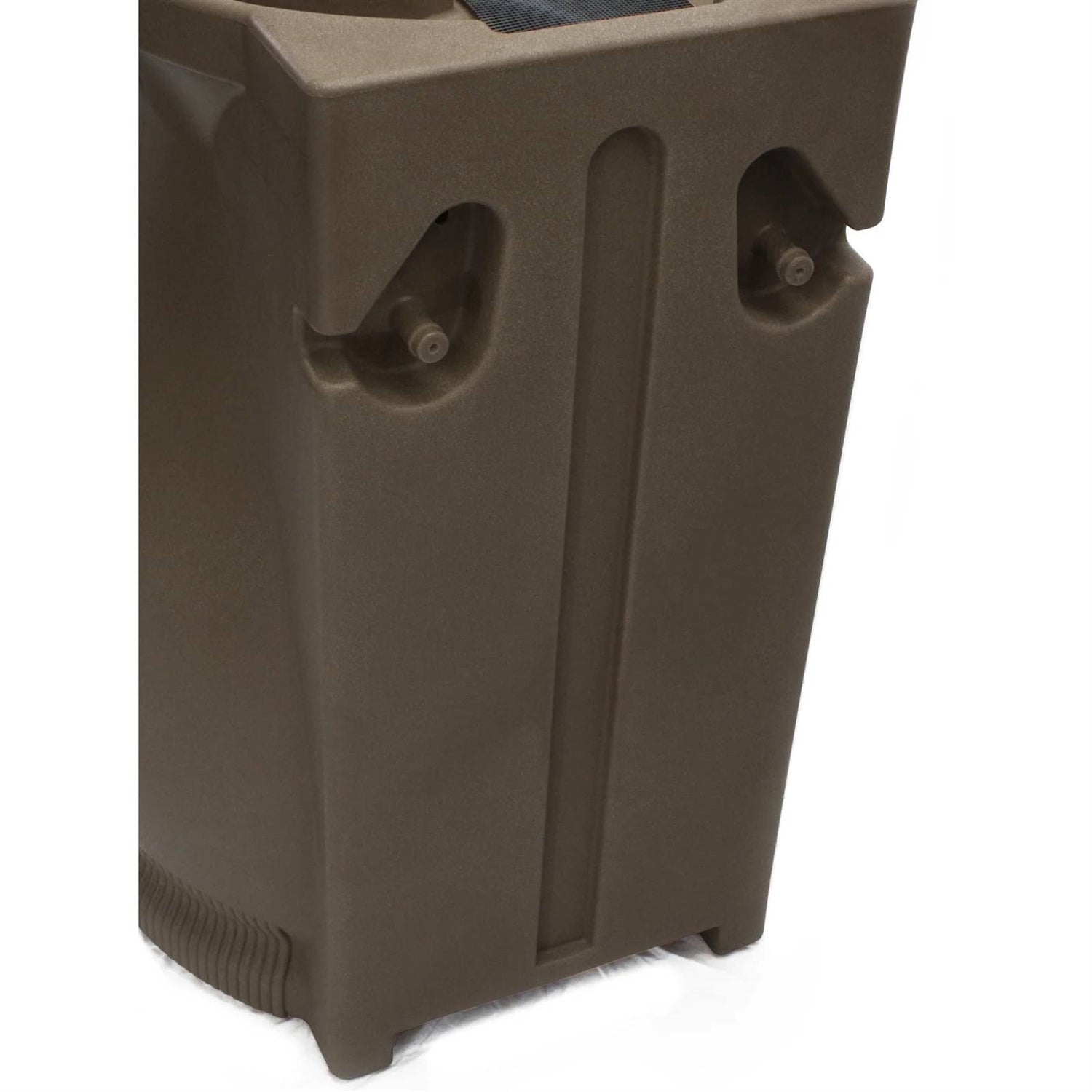 Brown Oak 65 Gallon Plastic Urn Rain Barrel with Planter Top-3