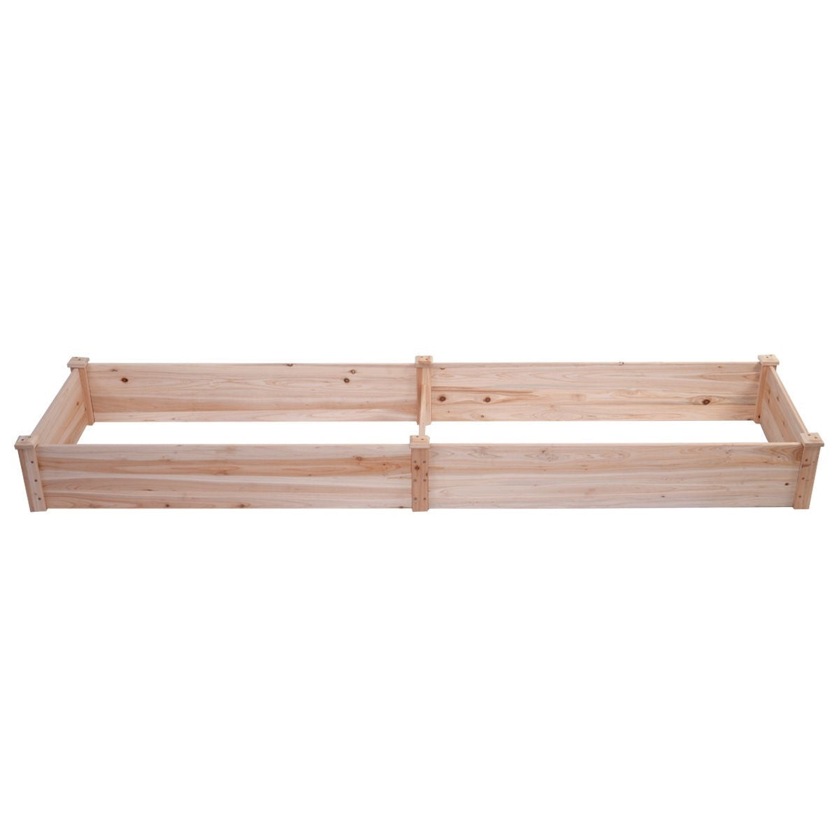 Solid Wood 8 ft x 2 ft Raised Garden Bed Planter-2