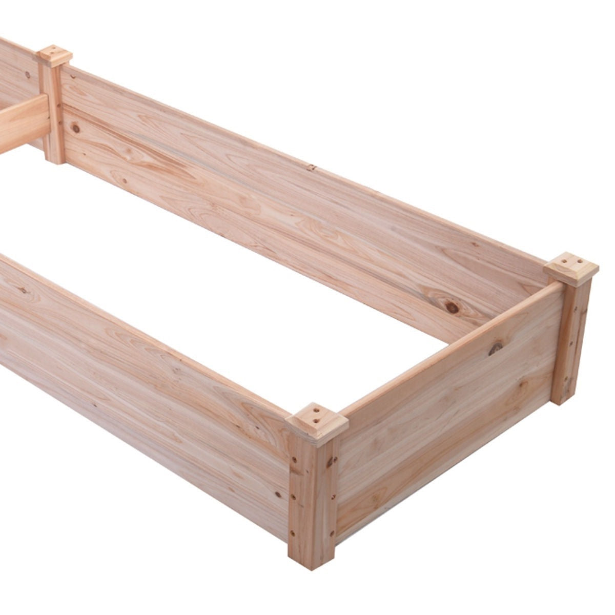 Solid Wood 8 ft x 2 ft Raised Garden Bed Planter-3