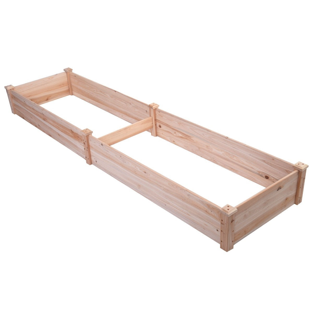 Solid Wood 8 ft x 2 ft Raised Garden Bed Planter-4