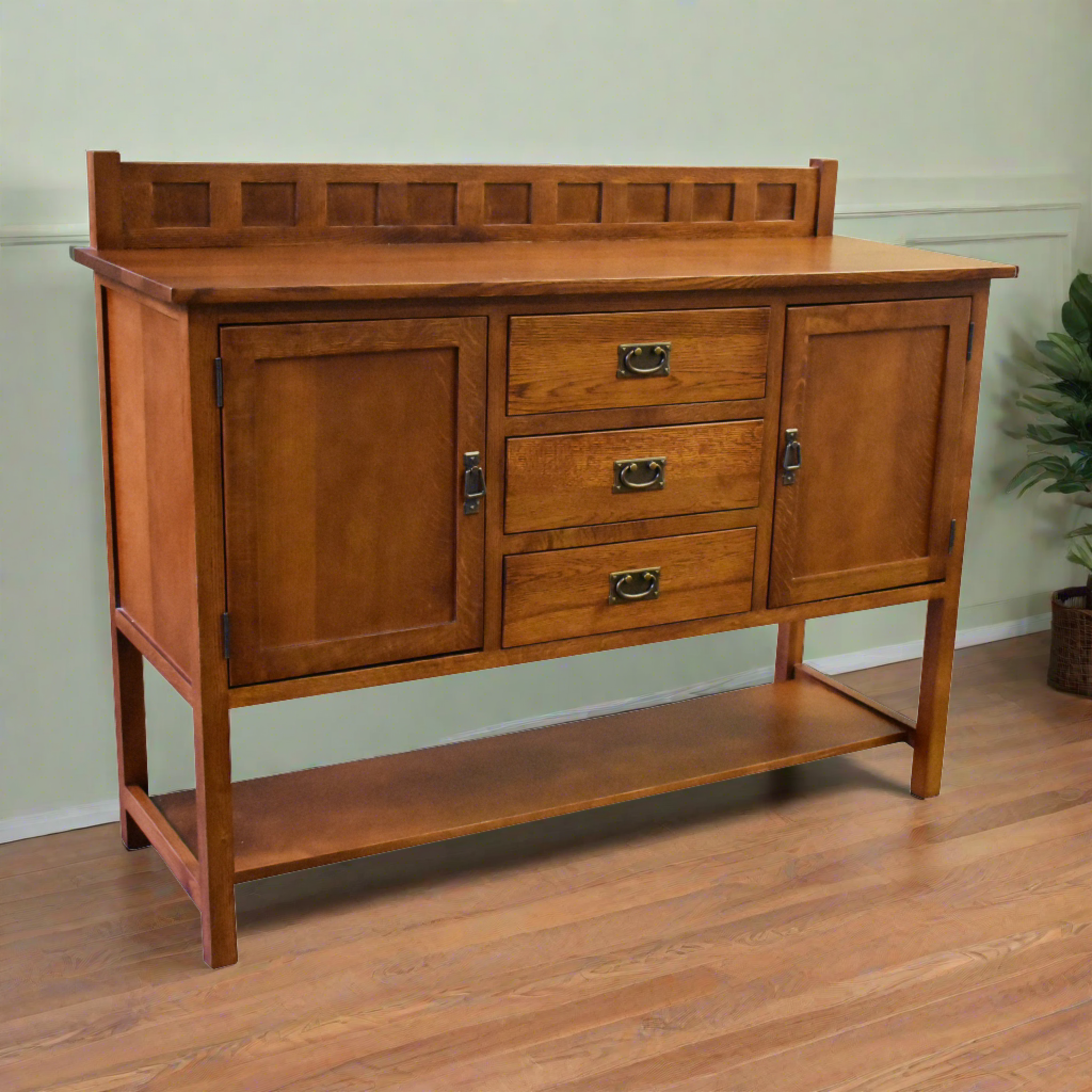 Mission Turner Sideboard-3 Drawers-2 Doors-Michael's Cherry (MC-A)-58"