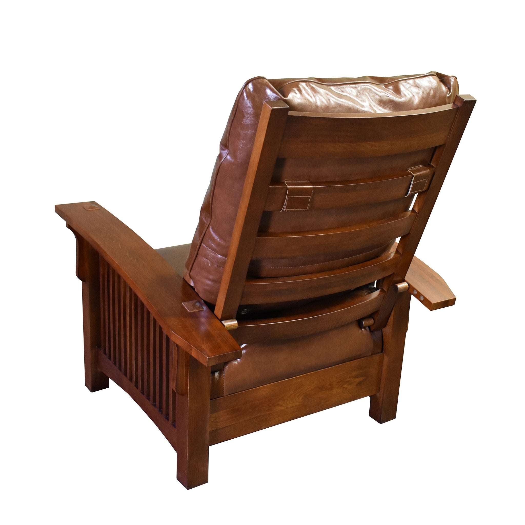 Craftsman / Mission Morris Arm Chair and Ottoman Set - Chestnut