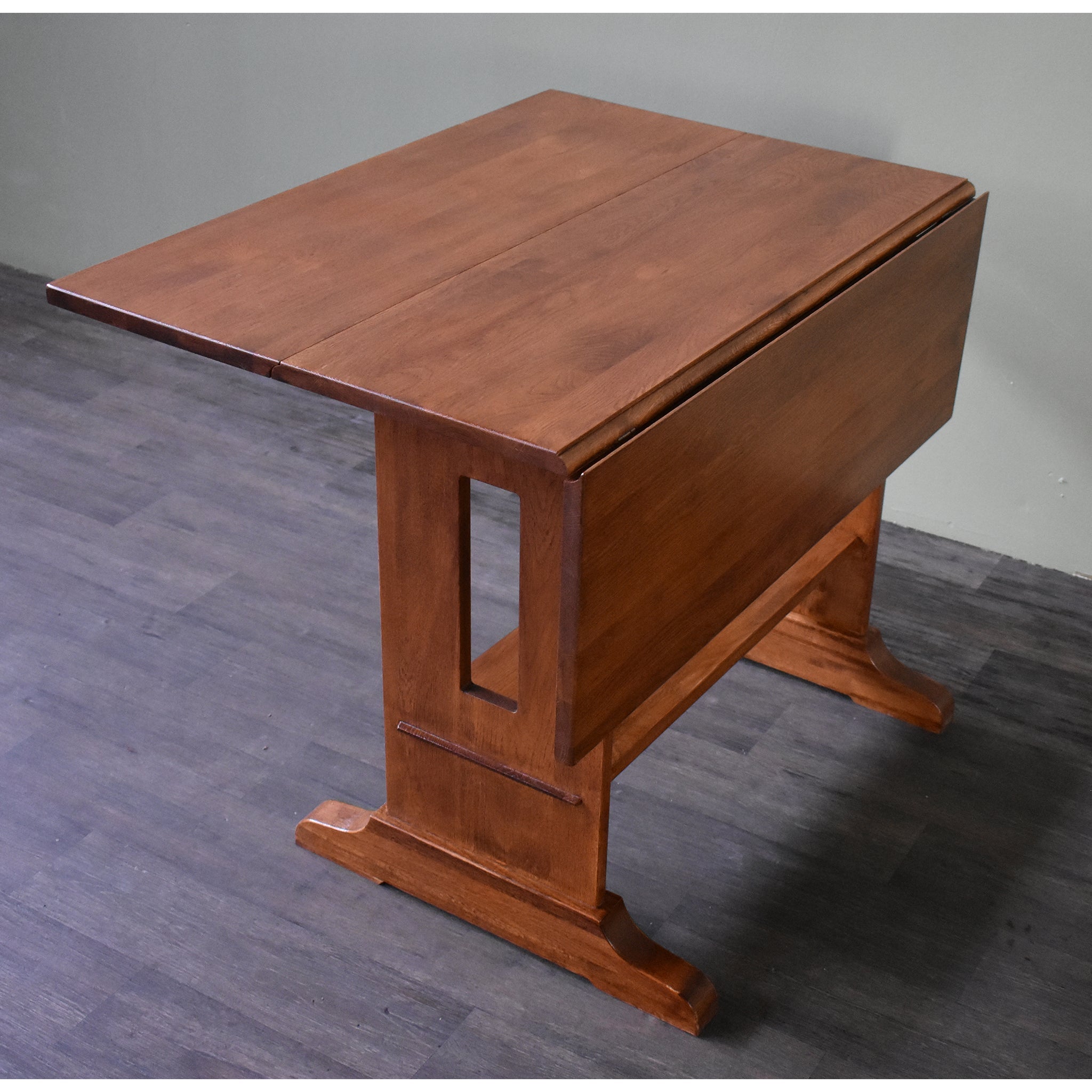 Mission Solid Oak Drop Leaf Dining Table - Michael's Cherry (MC1)