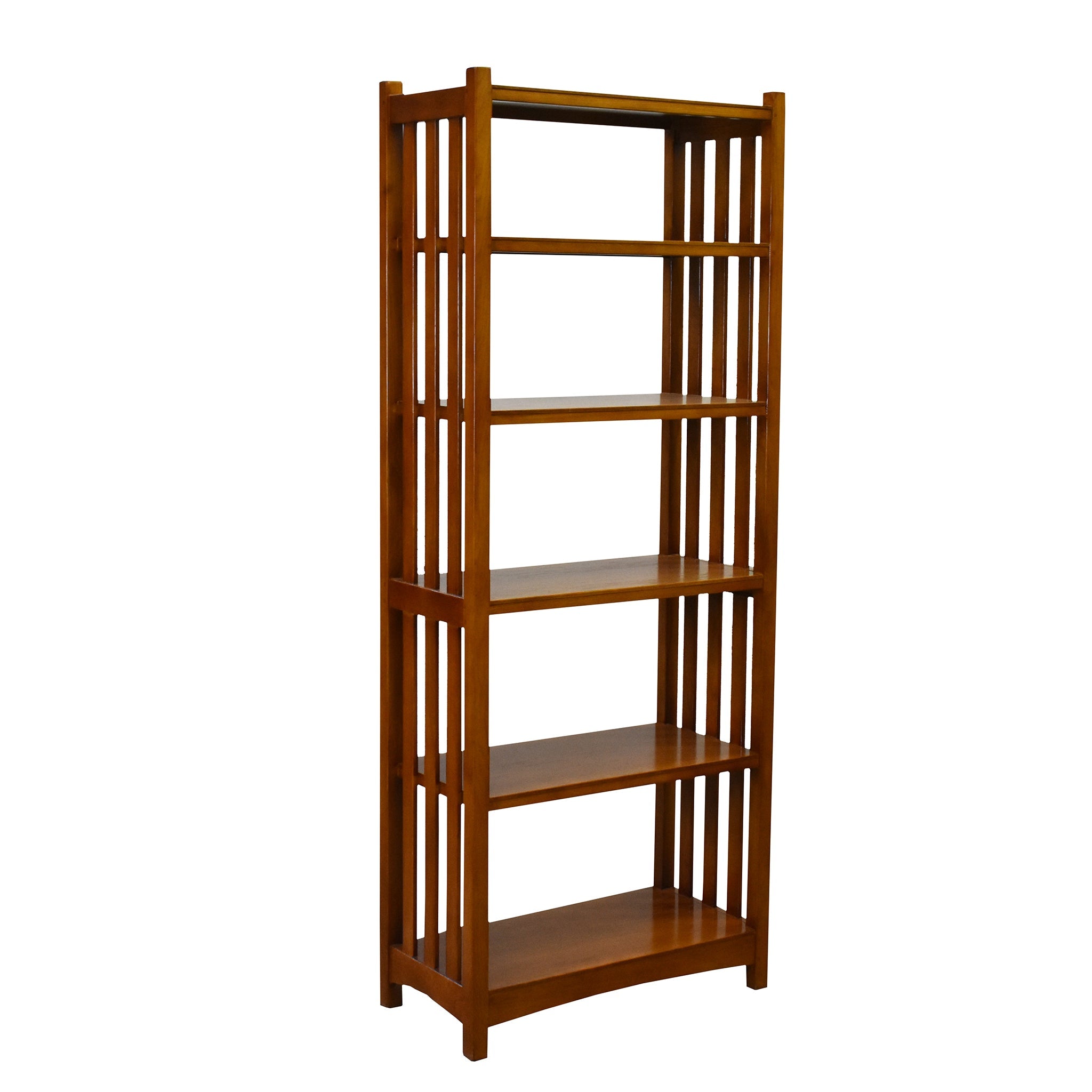 Mission Spindle Side 5 Shelf Bookcase - Michael's Cherry (MC1)
