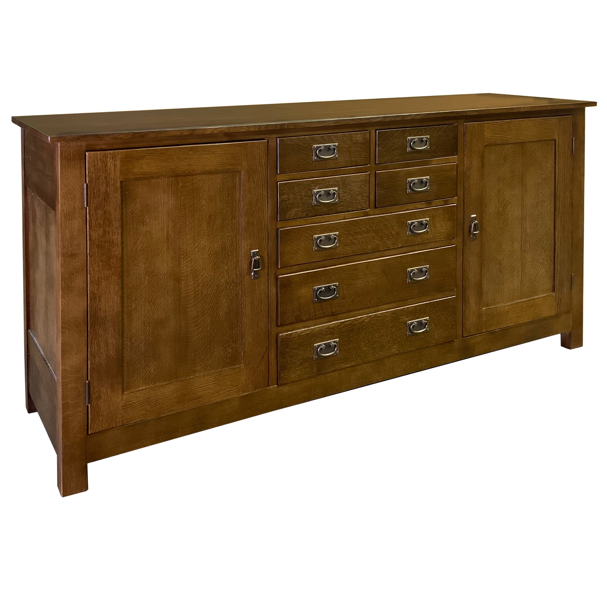 Mission 7 Drawer Sideboard with 2 Doors - Walnut (AW) - 82"