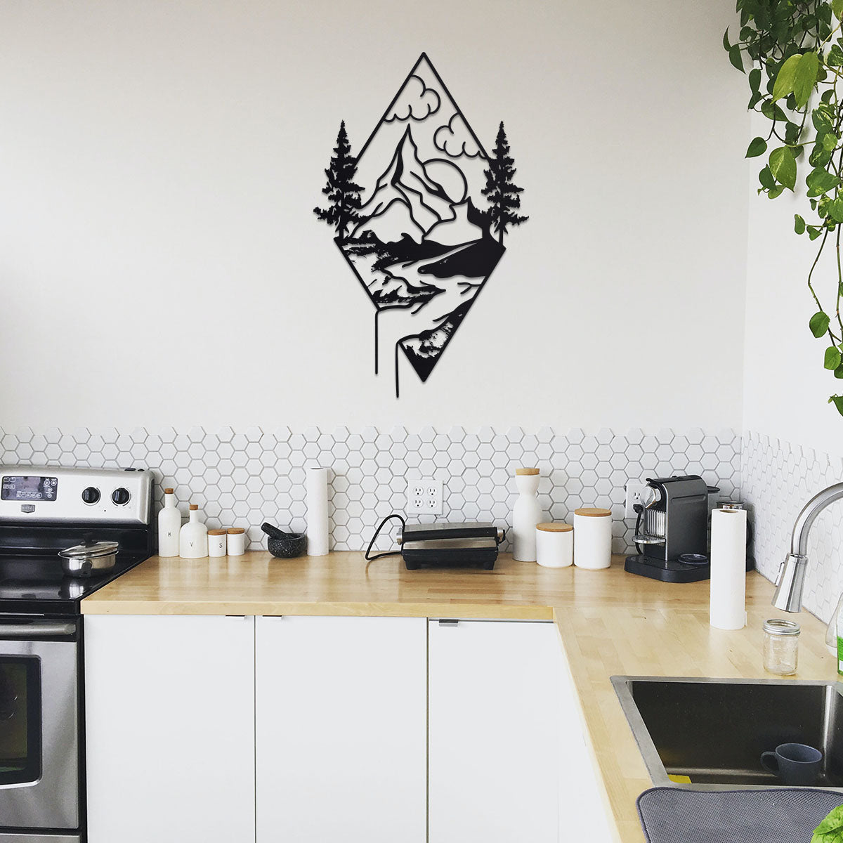 Mountain Landscape in a Diamond Sign-2