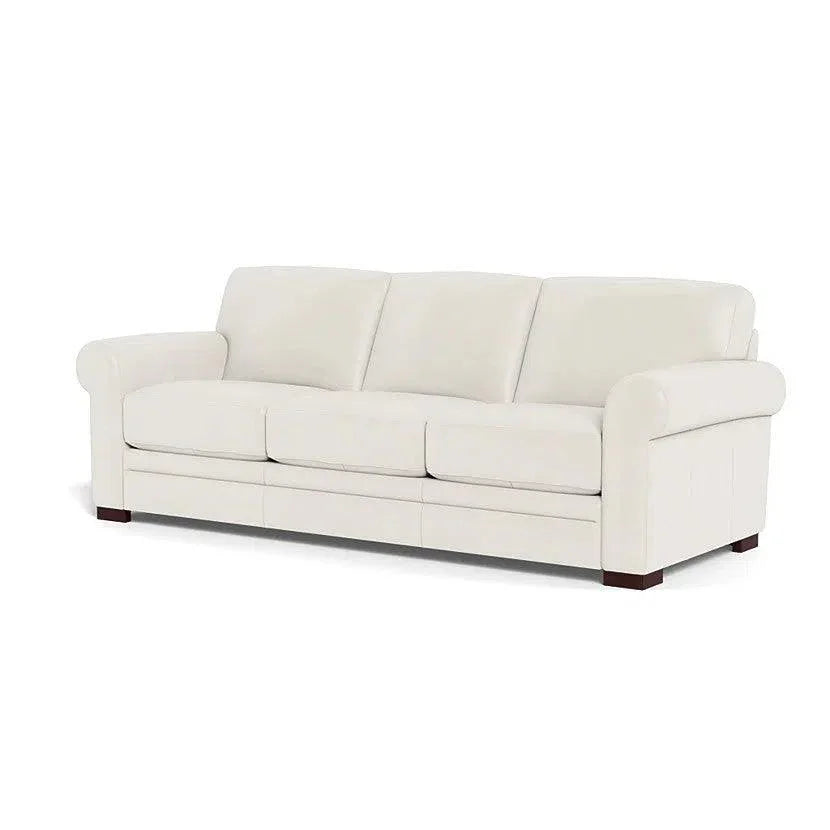 Wenton Mondern Leather Couch Rolled Arms