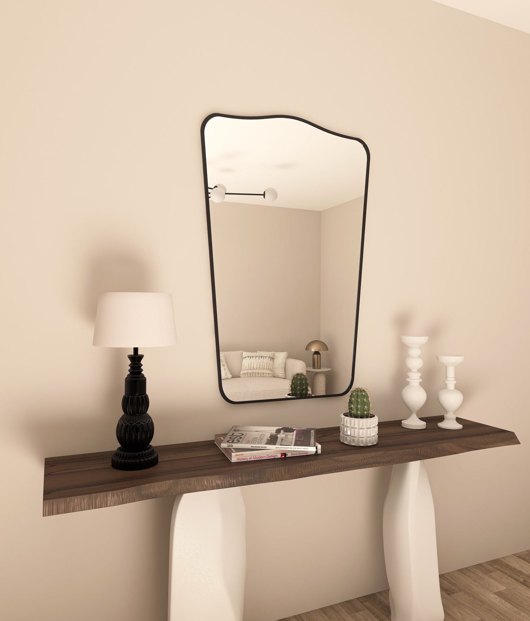 Fiore Irregular Italian Mirror