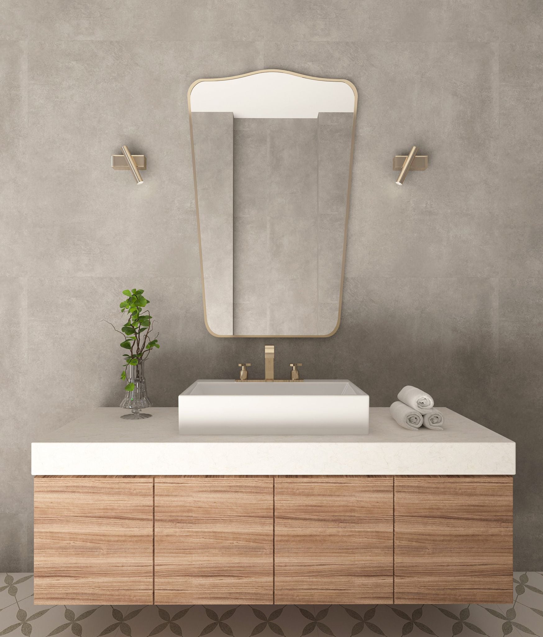 Fiore Irregular Italian Mirror