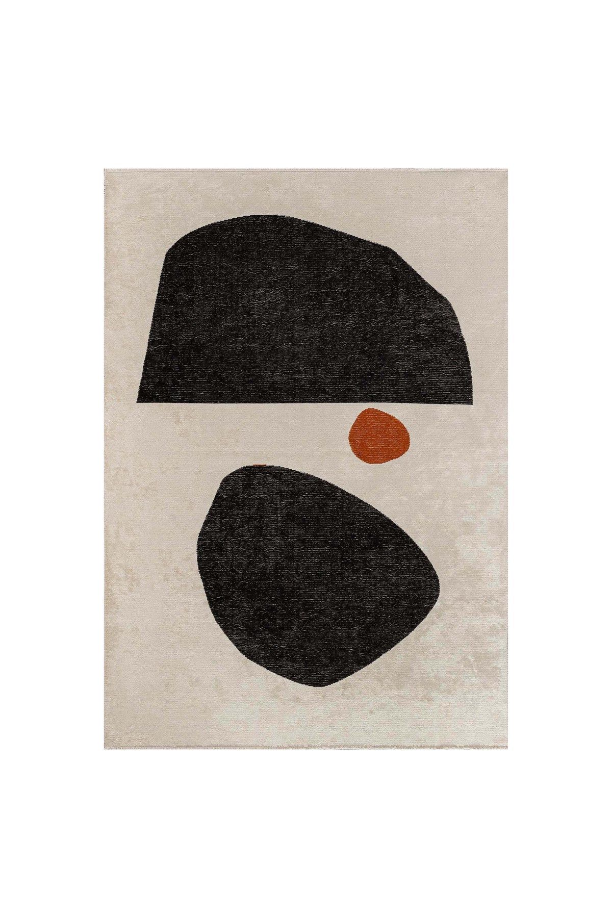 Black Symbol Rug - Decorative Pattern Area Rug | Alpken