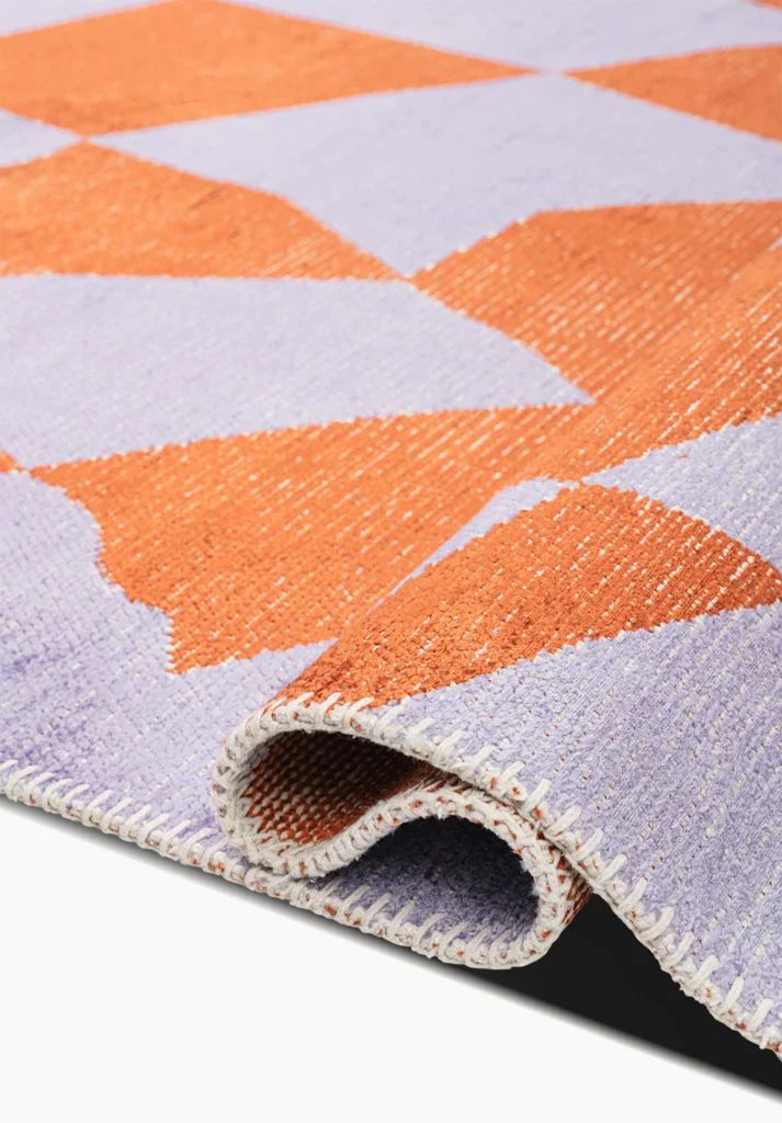 Tangerine Delight Rug - Vibrant Orange Area Rug | Alpken