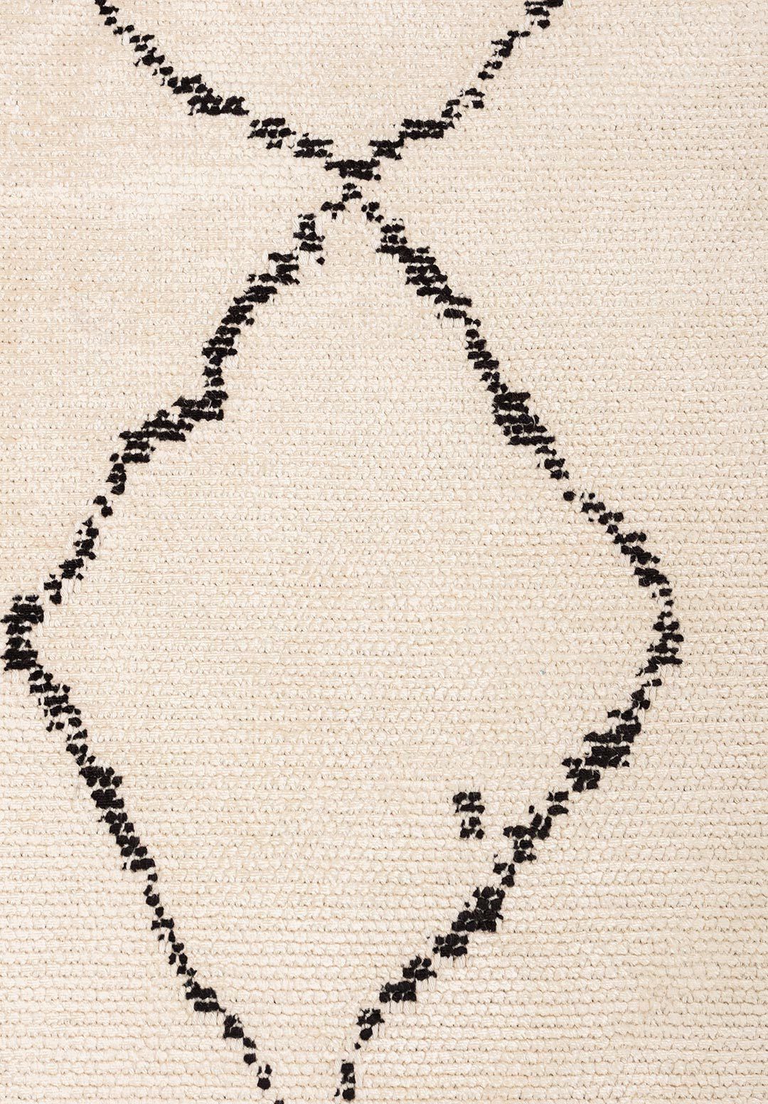 Black Accents White Rug - Modern Contrast Area Rug | Alpken