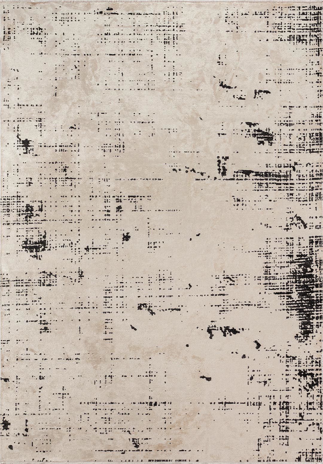 Cream Rug with Black Flecks - Modern Speckled Area Rug | Alpken