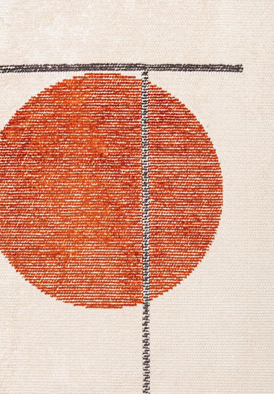 Orange Medallion Cream Rug - Decorative Pattern Area Rug | Alpken