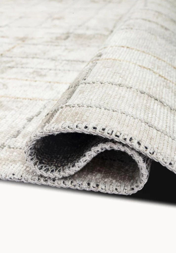 Multicolor Striped Cream Rug - Vibrant Striped Area Rug | Alpken