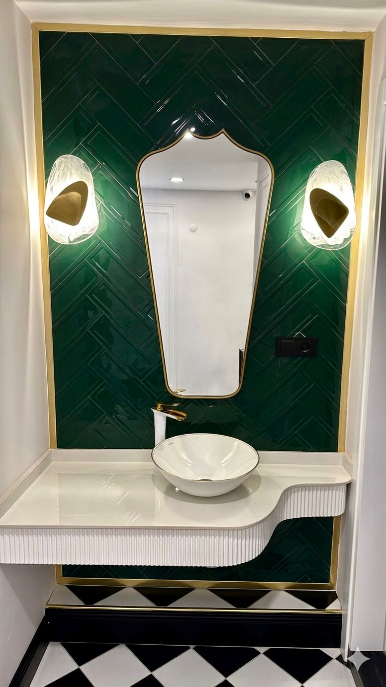 Itana Irregular Italian Style Bathroom Mirror