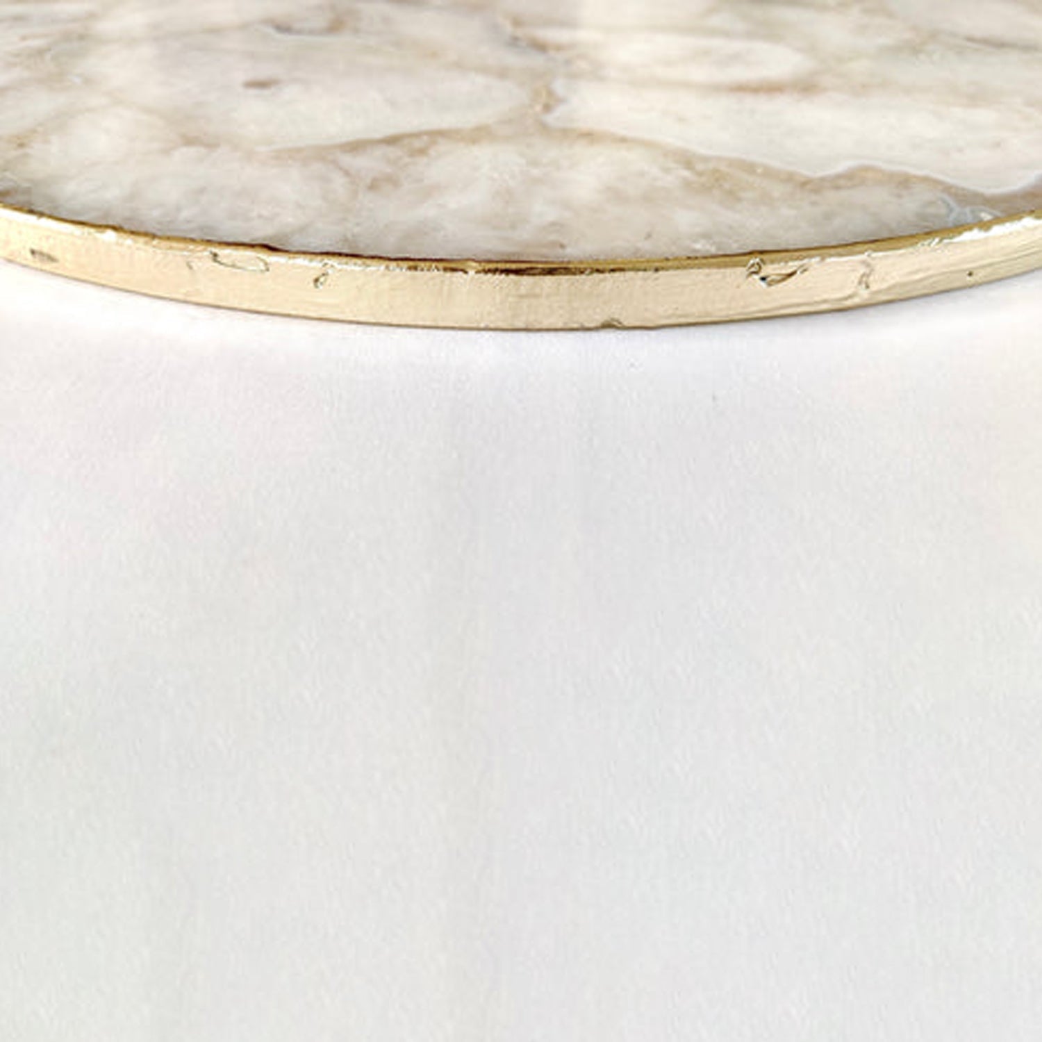 White Crystal Agate Cheese Platter/Tray | Circular |-3