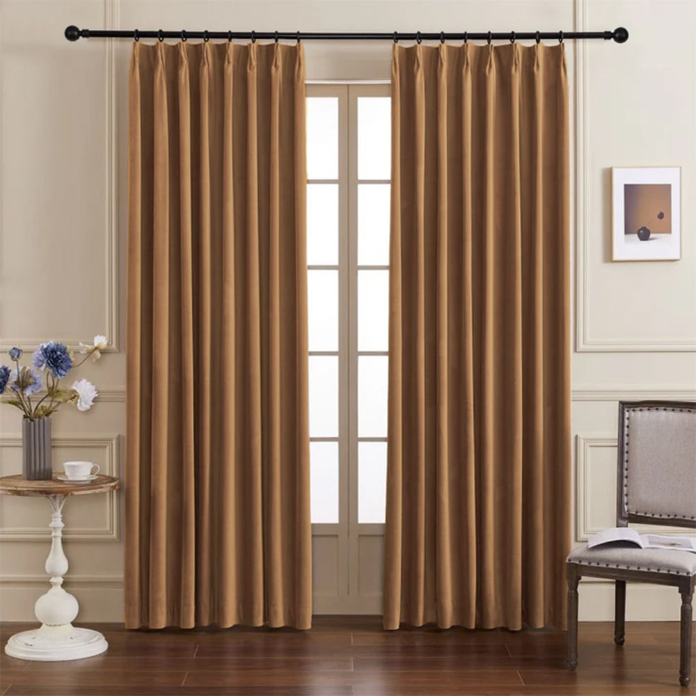 Whitney Luxury Matte Velvet Thermal Curtains
