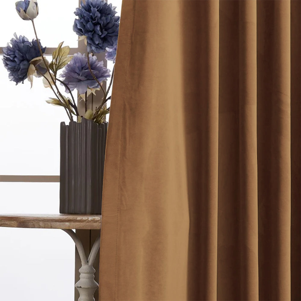 Whitney Luxury Matte Velvet Thermal Curtains