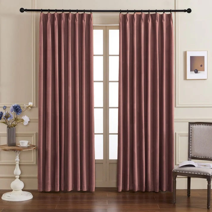 Whitney Luxury Matte Velvet Thermal Curtains