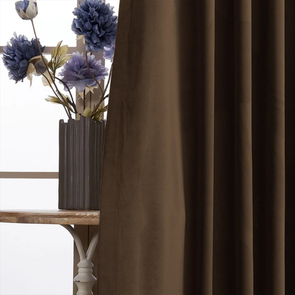 Whitney Luxury Matte Velvet Thermal Curtains