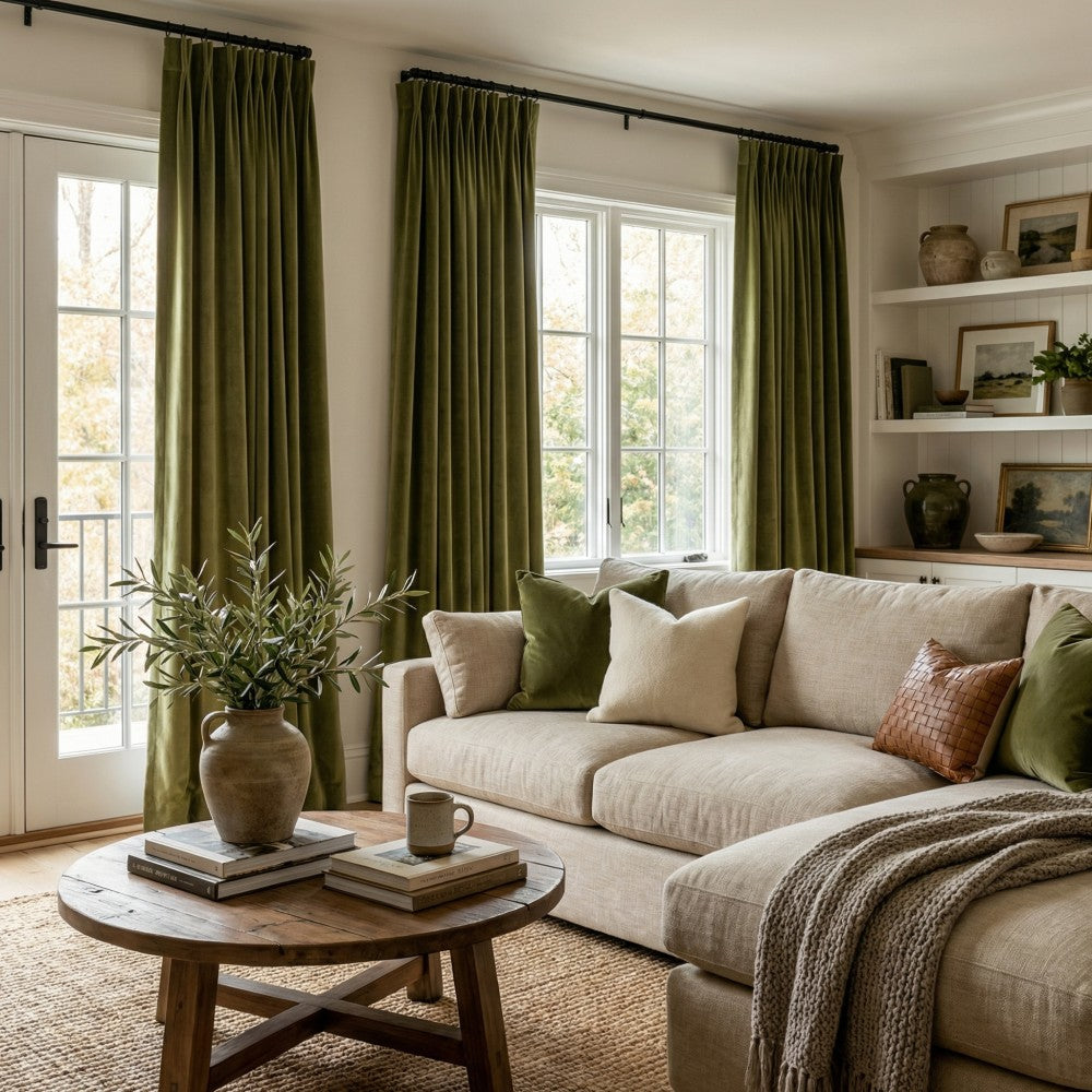 Whitney Luxury Matte Velvet Thermal Curtains
