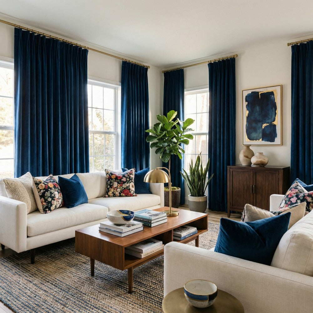 Whitney Luxury Matte Velvet Thermal Curtains