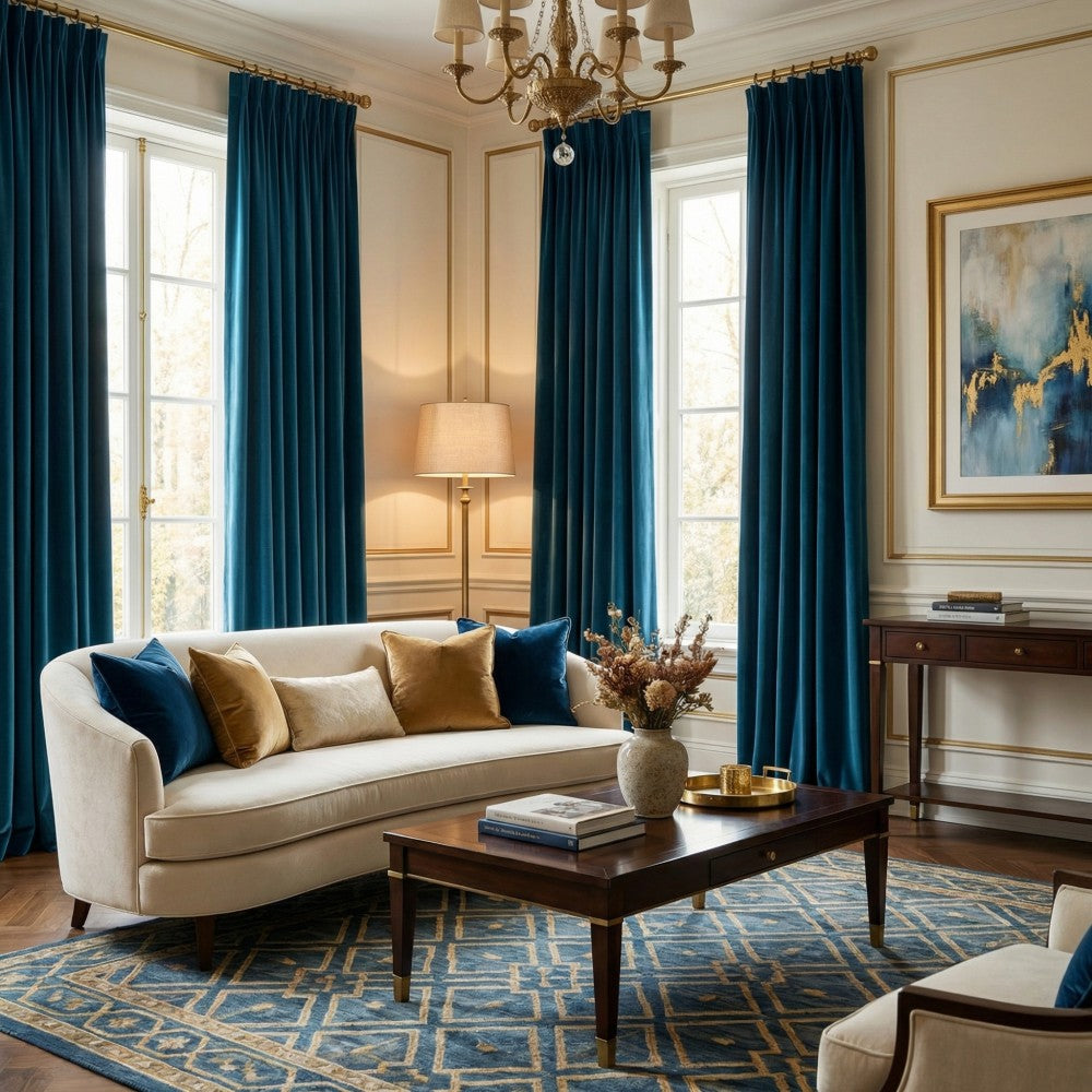 Whitney Luxury Matte Velvet Thermal Curtains