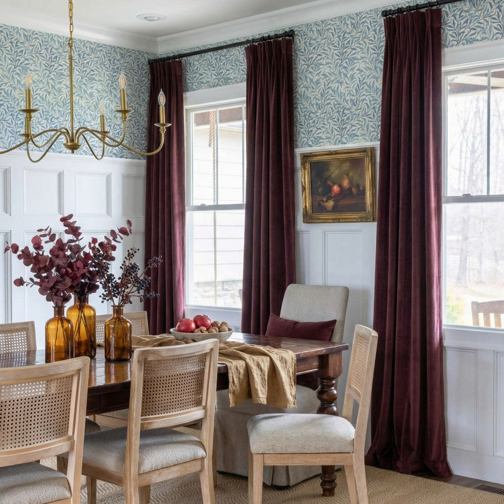 Whitney Luxury Matte Velvet Thermal Curtains