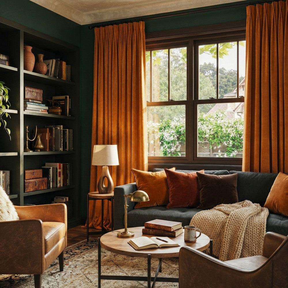 Whitney Luxury Matte Velvet Thermal Curtains