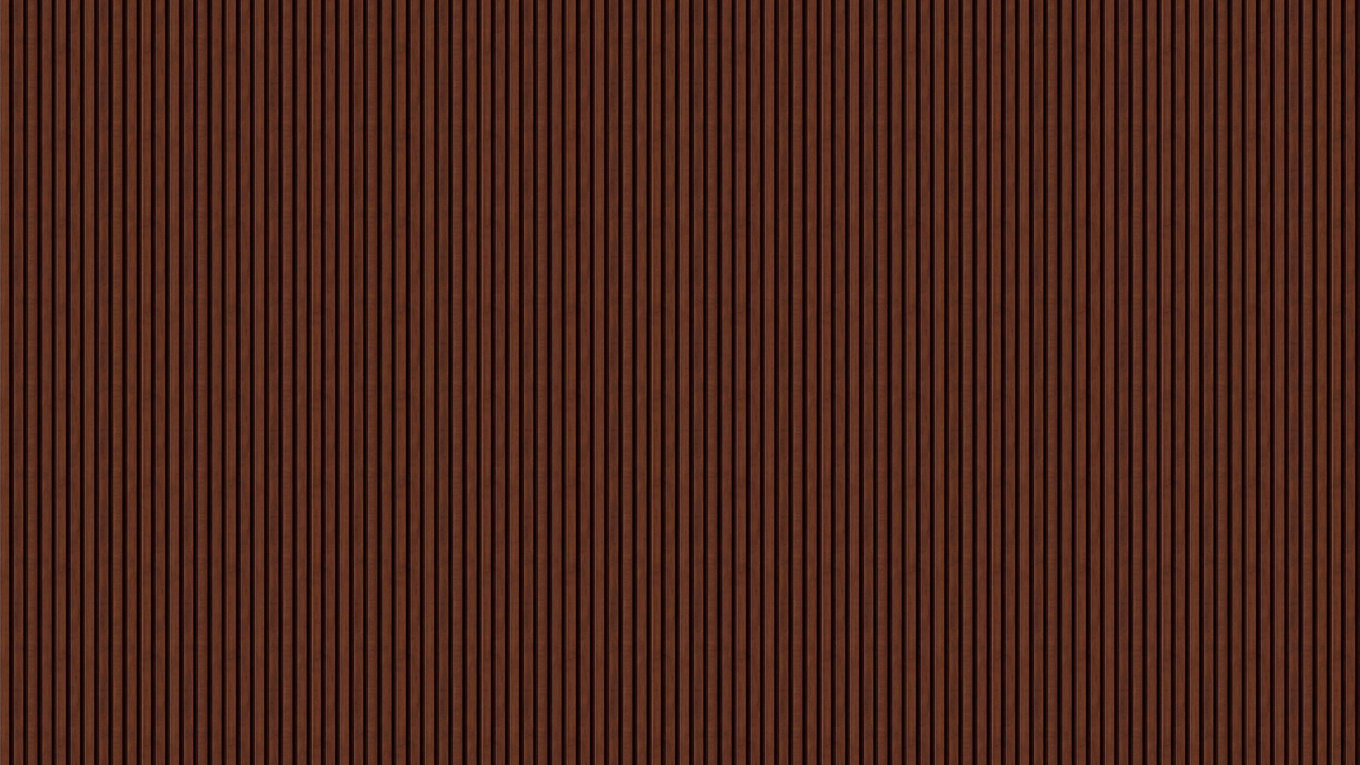 Wooden Vertical Panel Wallpaper. Dark Brown Wainscot Hardwood Wall Mural Print. #6734
