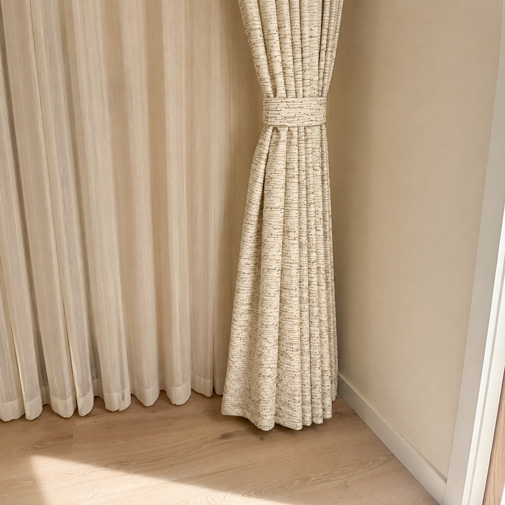 Woody Irregular Dense striped curtains