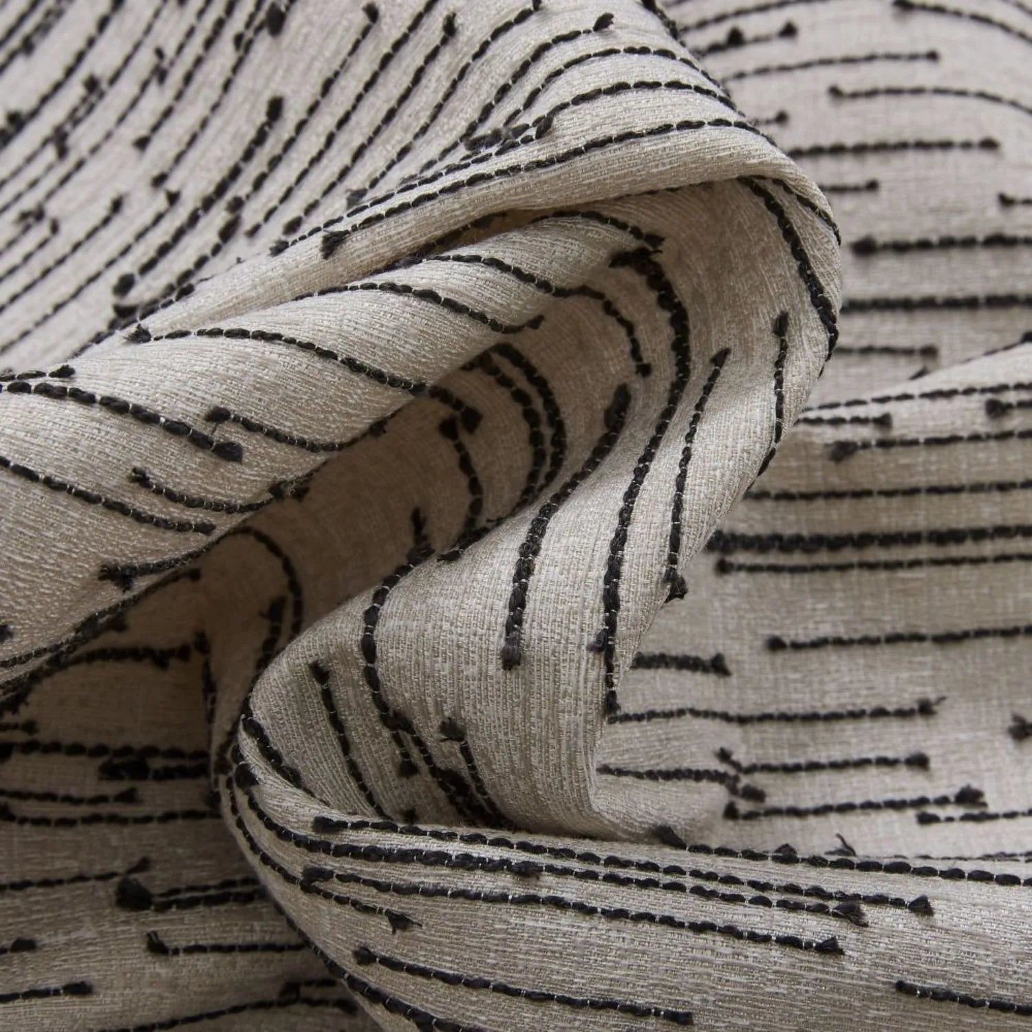 Woody Irregular Dense striped curtains