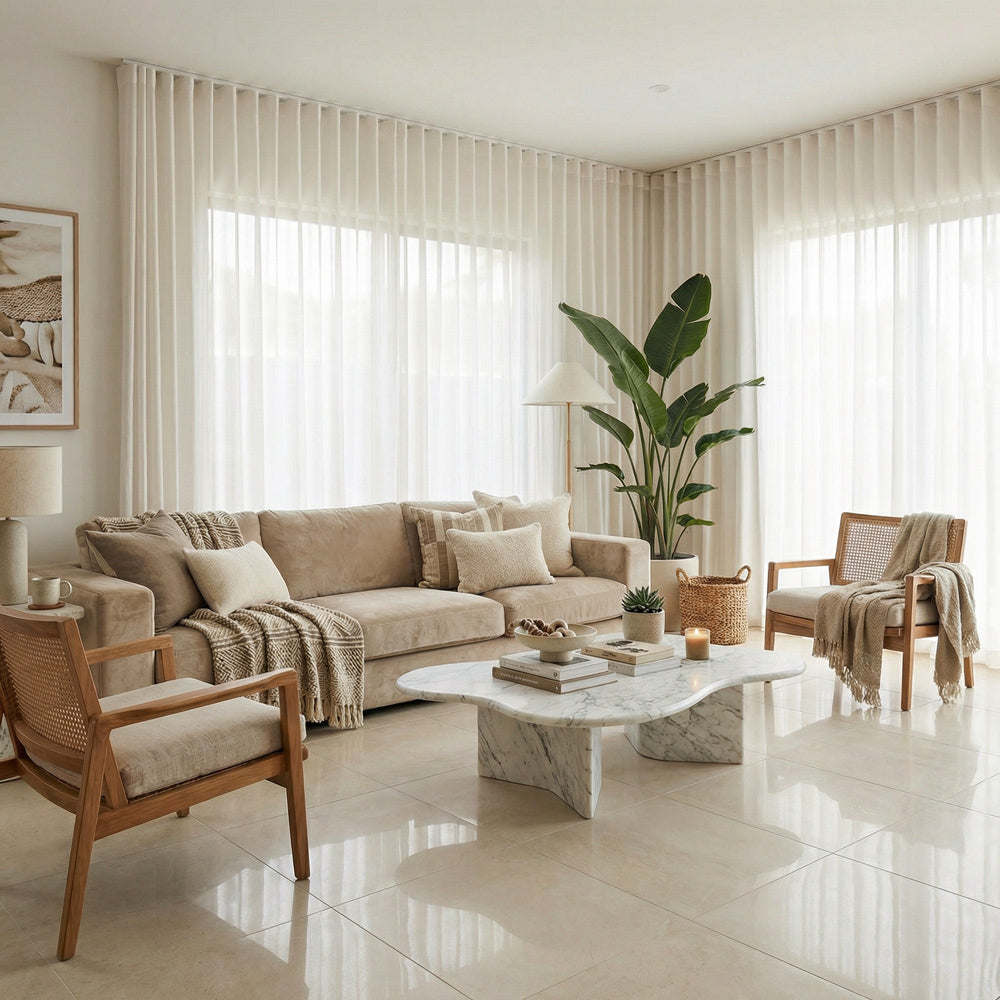 Wynn Soft Cotton Semi Sheer Curtains