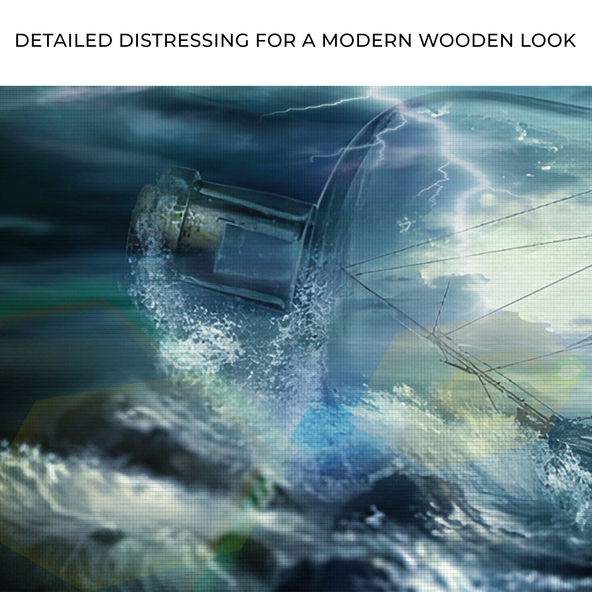 Pirate Ship In A Bottle Canvas Wall Art