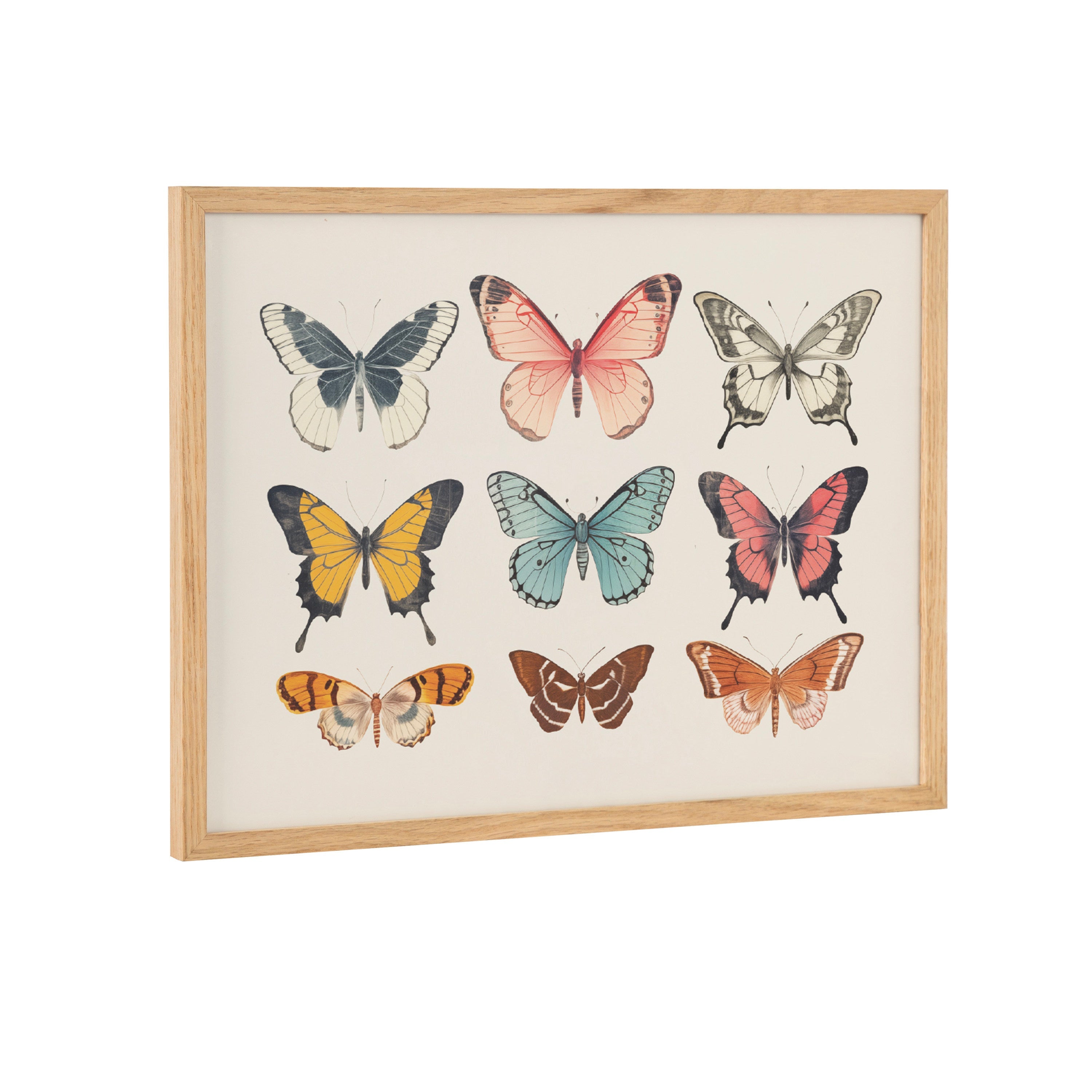 Gallery Vintage Style Muted Pastel Butterflies II Print by The Creative Bunch Studio