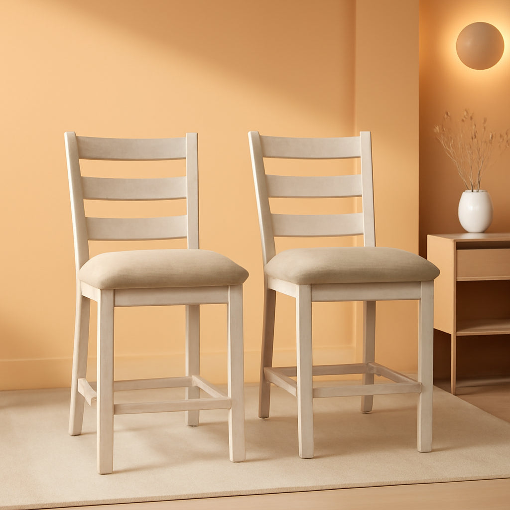 Skempton 24in Counter Height Bar Stool Antique White