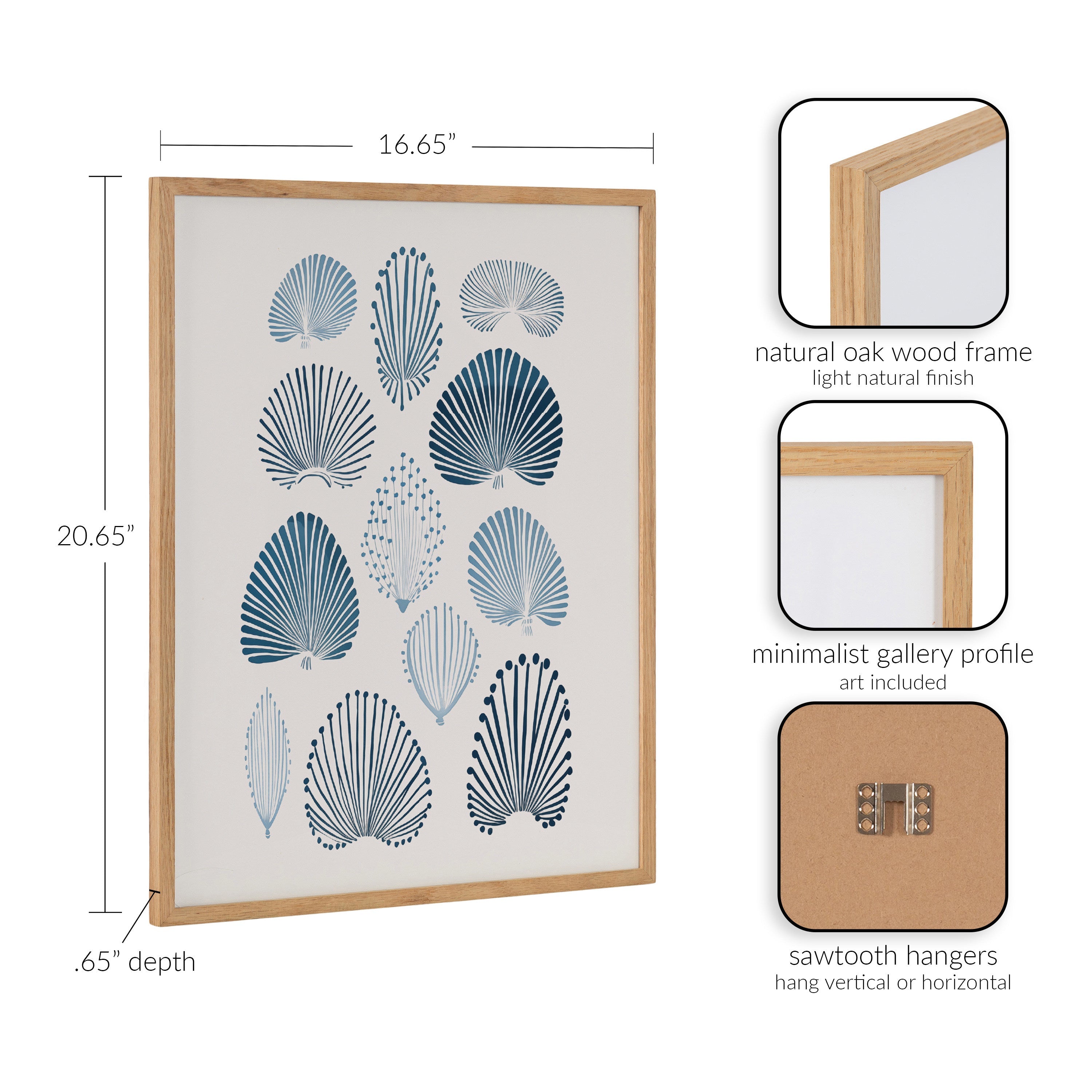 Gallery Abstract Coastal Blue Coral Print by The Creative Bunch Studio