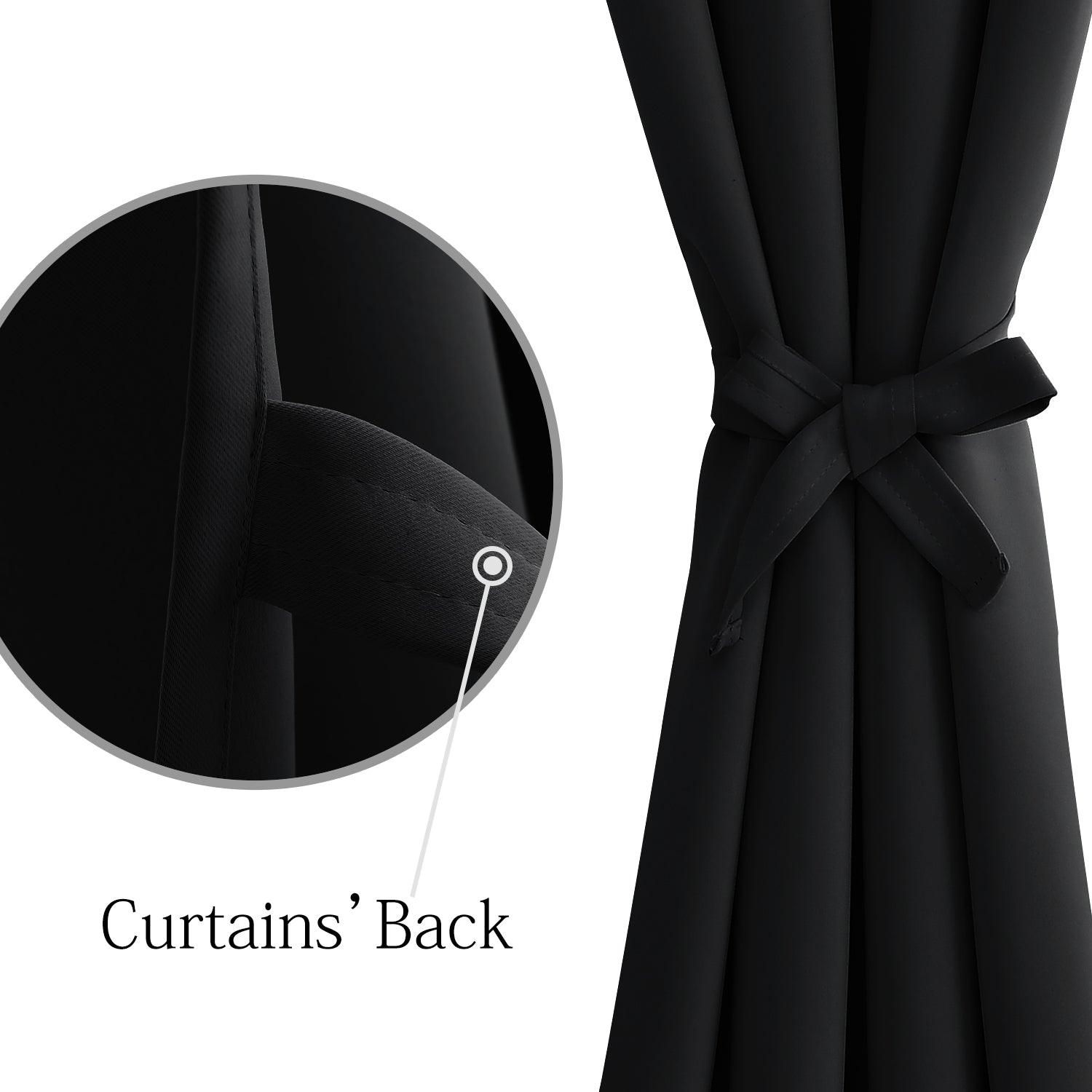 DWCN Blackout Curtains with Tiebacks, Set of 2 Panels-2
