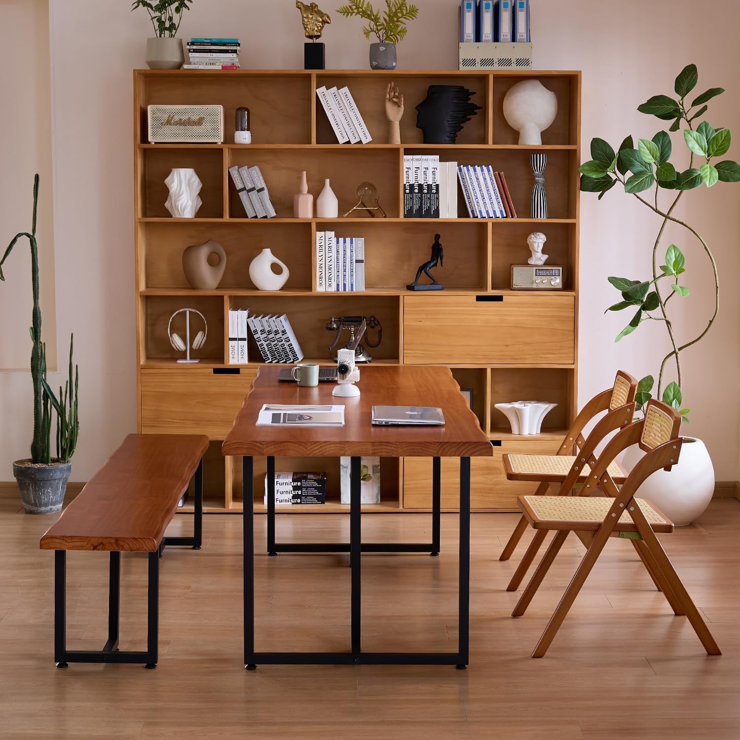 Solid Wood Desk For Restaurant And Office 62 Inch Brown