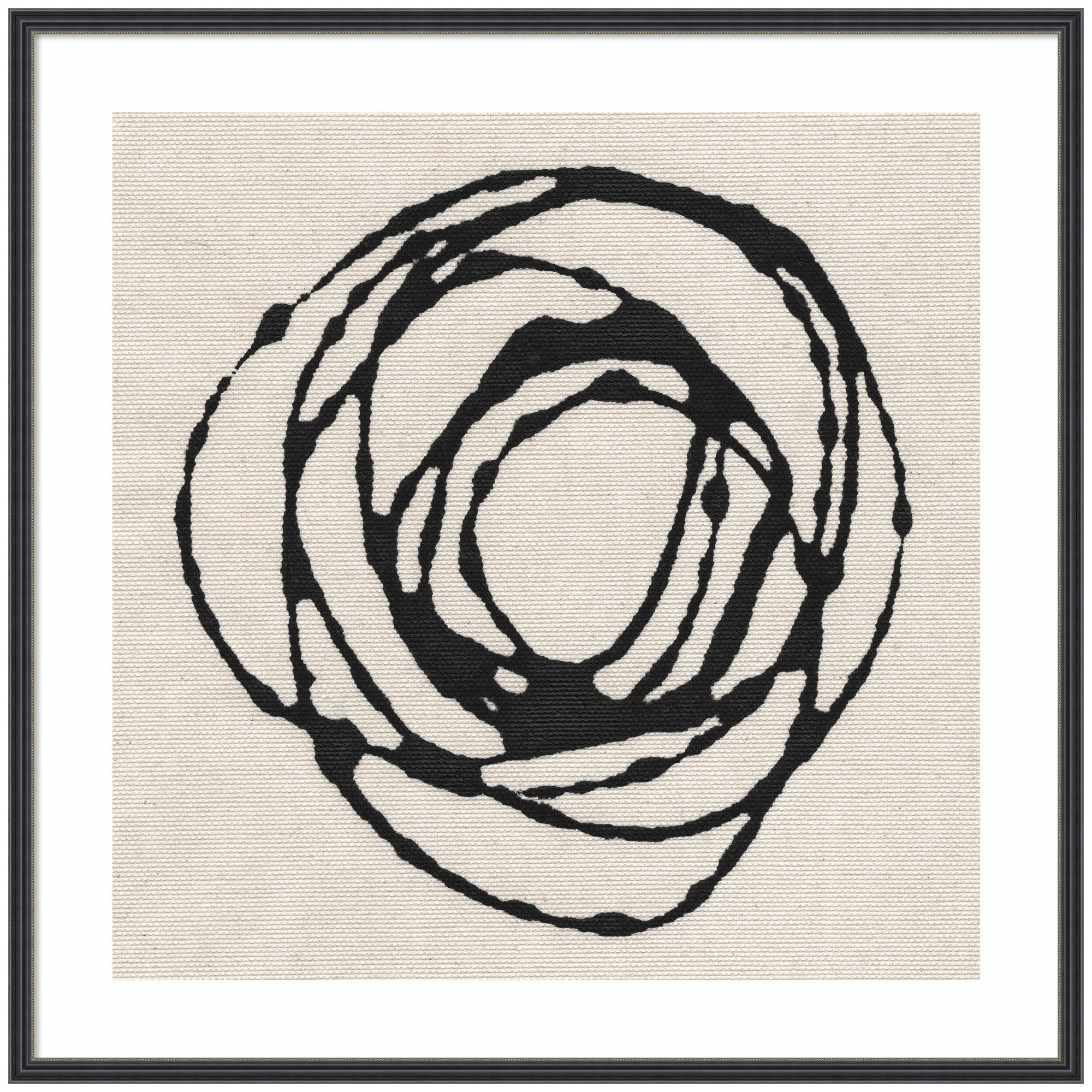 Framed Art Flowing Circle Abstract by The Creative Bunch Studio