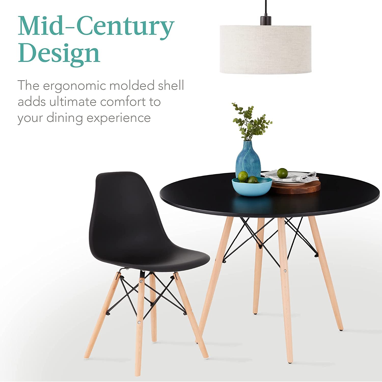 Five Piece Compact Table And Chair Set With Plastic Seats