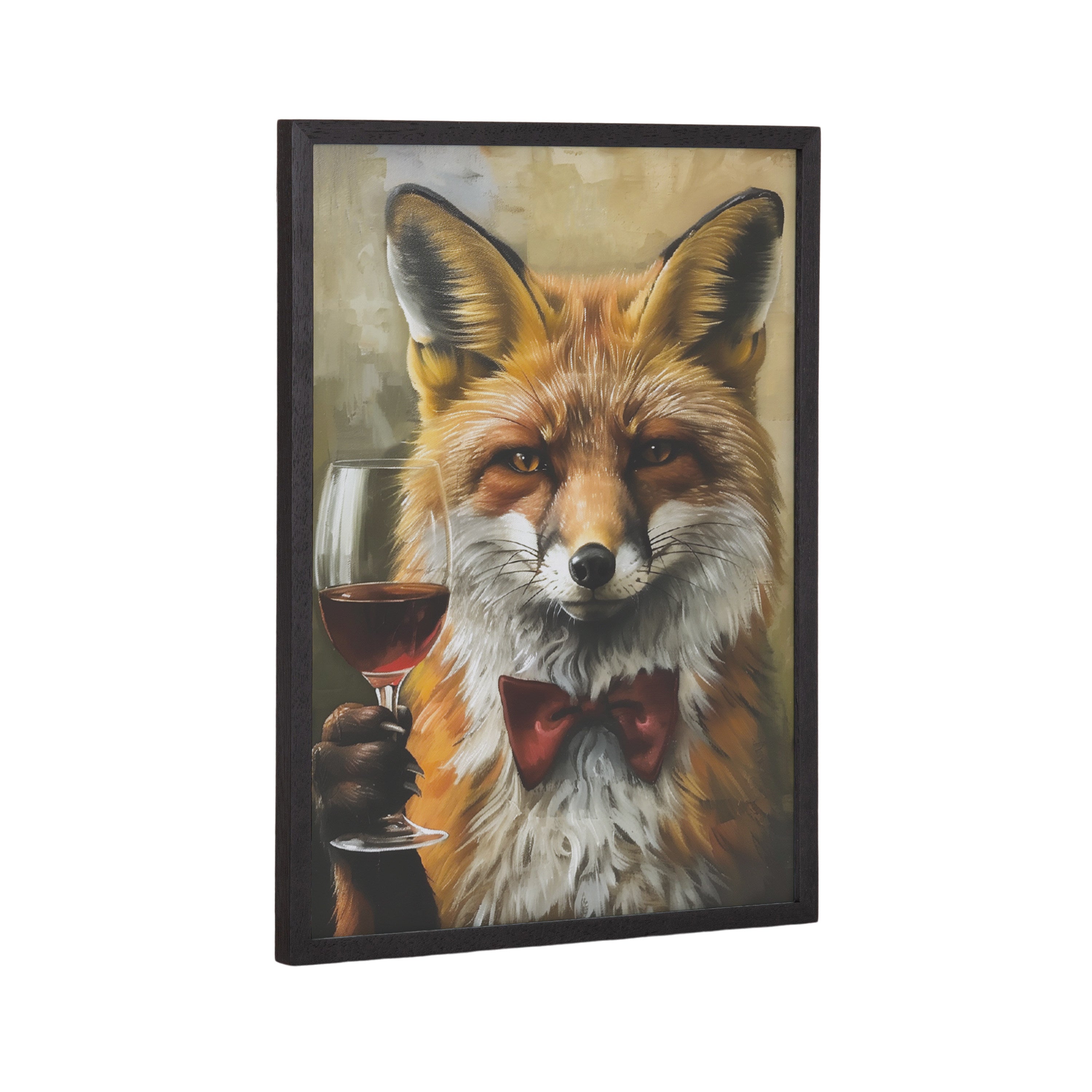 Gallery Traditional Fox Wine Tasting Print by The Creative Bunch Studio