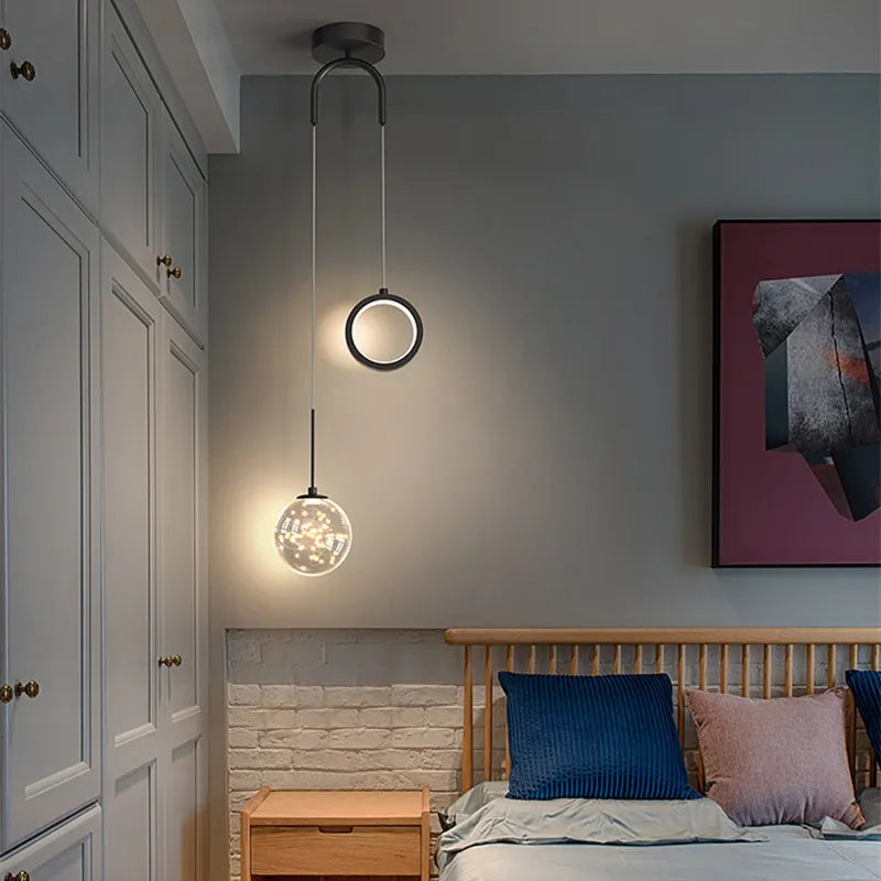 Bedside Chandelier Modern Minimalist Creative Starry Nordic Art Lamps