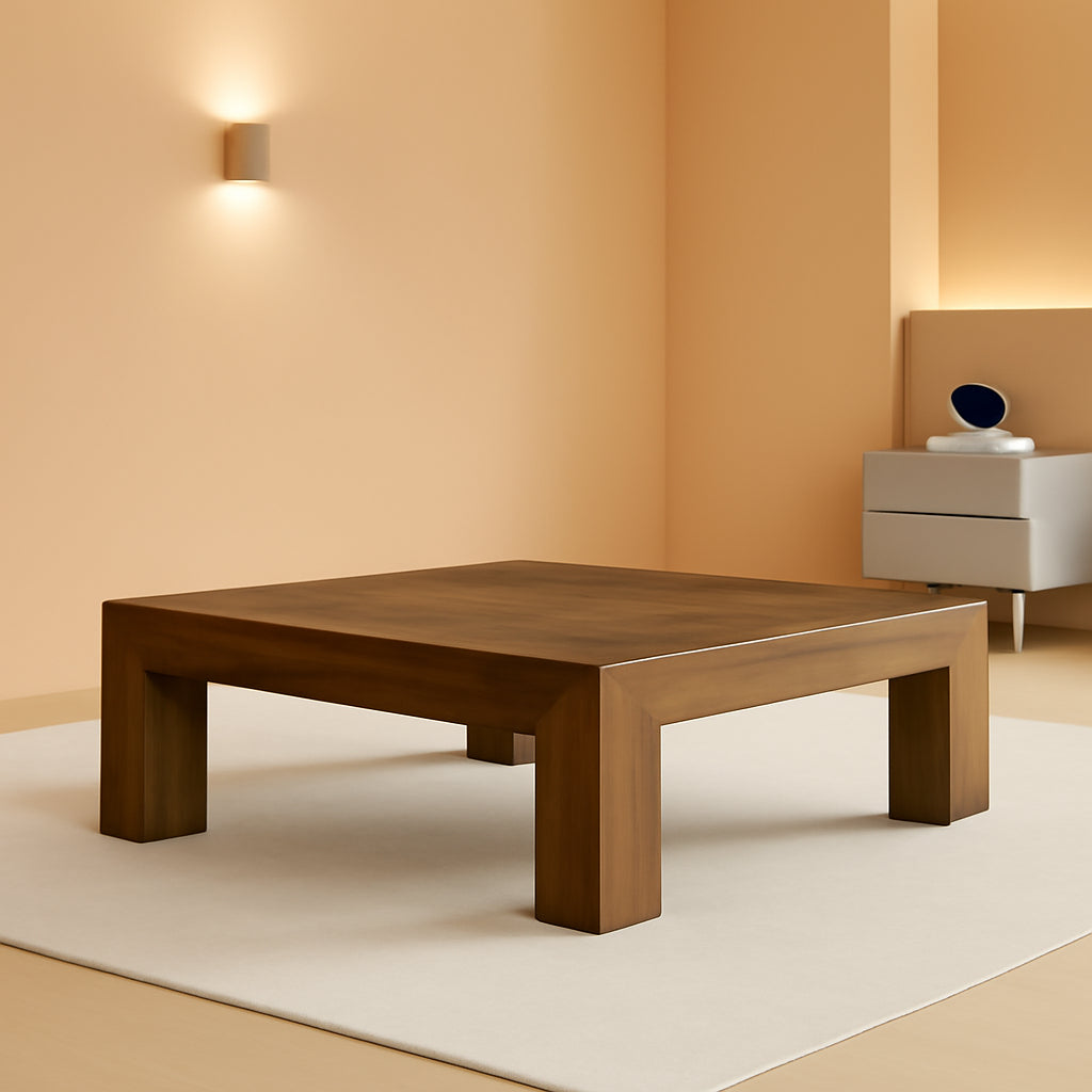 Rectangular Coffee Table ThirtyNine Inches Rustic Brown