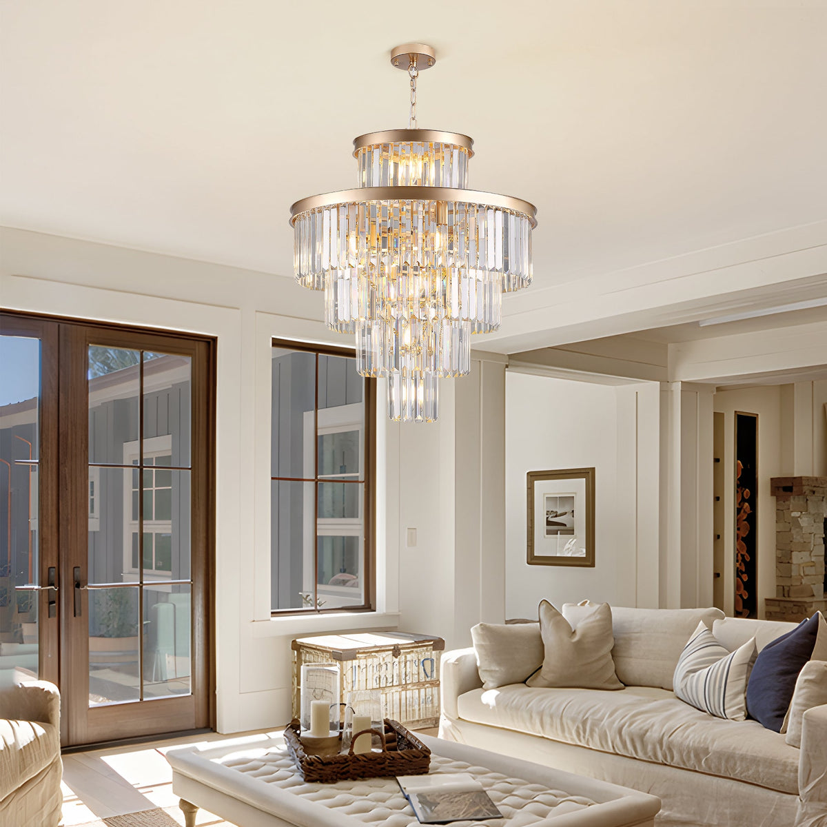 Golden Luxury Crystal Chandelier